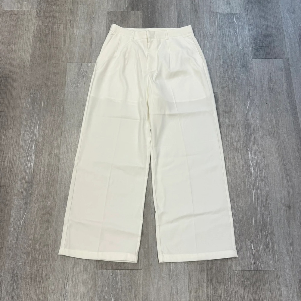 Cider White Wide Leg Trouser Pants - New - Size XL